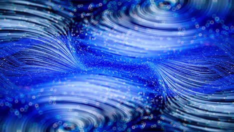 Abstract-Particle-blue-swirly-curved-lines-Animation-with-glowing-points-seamless-loop